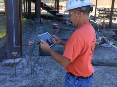 Larry Nelson, one of Dublin Branch's foreman using PlanGrid on the Table...